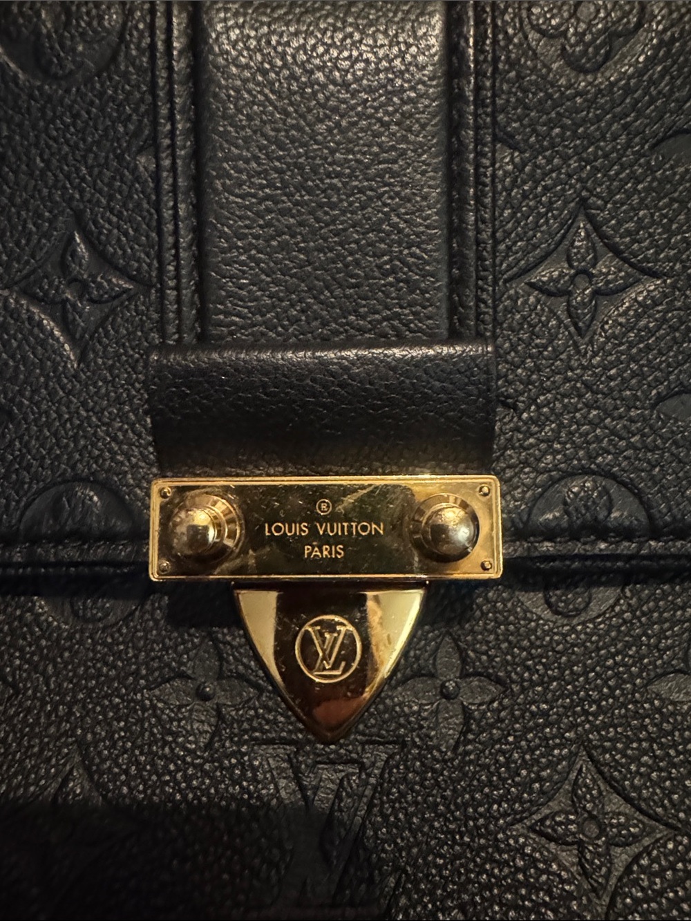 Louis Vuitton Black Monogram Empreinte Leather Chain Shoulder Bag - Picture 2 of 7
